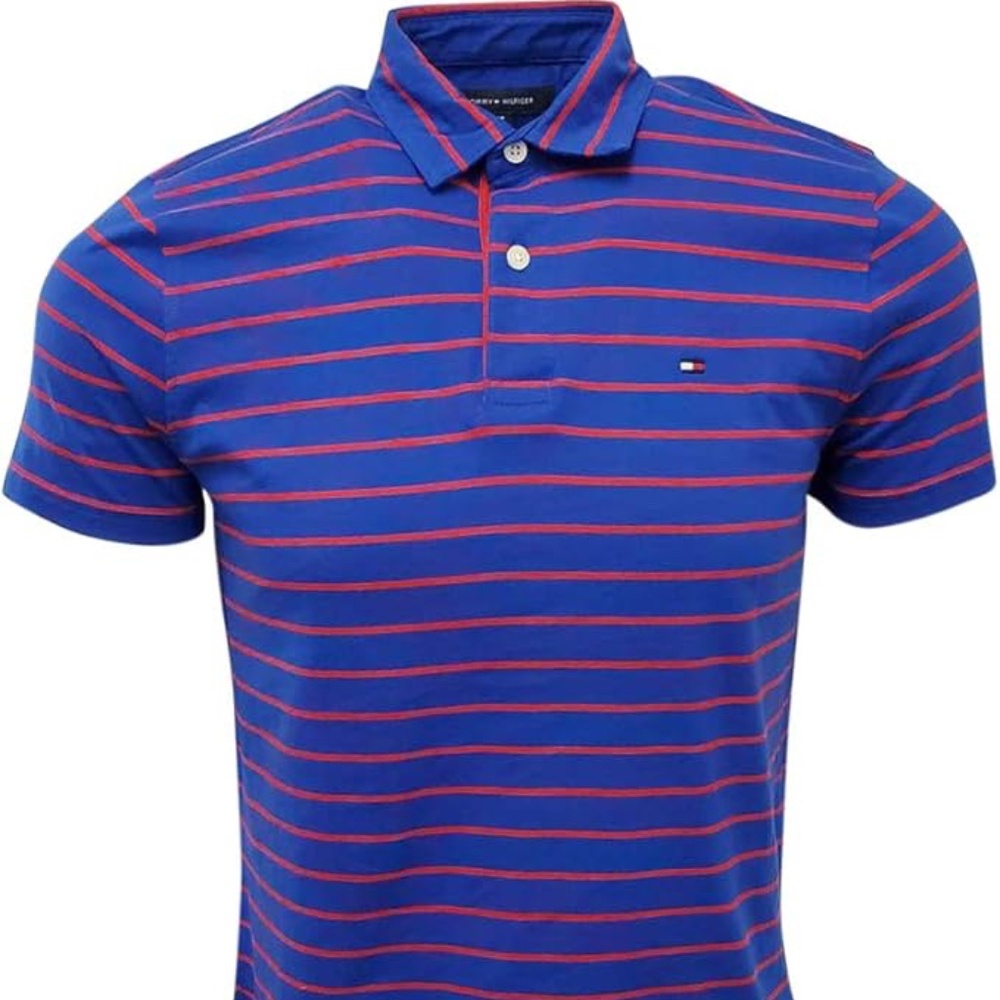 Tommy Hilfiger Striped Tee XL Red/Blue Pre-Owned Classic Fit